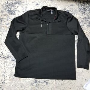 Men's Size Large Black Spyder Active/Sport Long Sleeve Collared 1/4 Zip Shirt